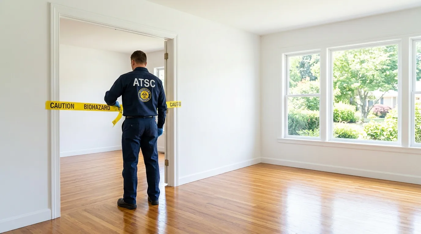 Certified biohazard cleanup crew performing Crime Scene Cleanup in Uptown